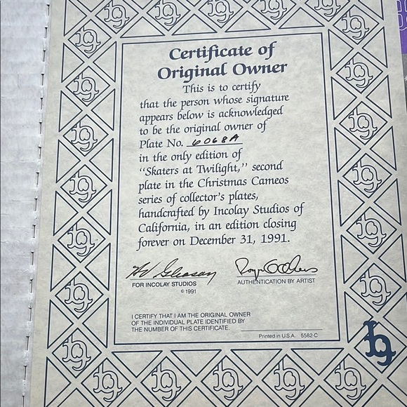 NWOT Incolay cameo Lapis blue plate - Picture 3 of 7